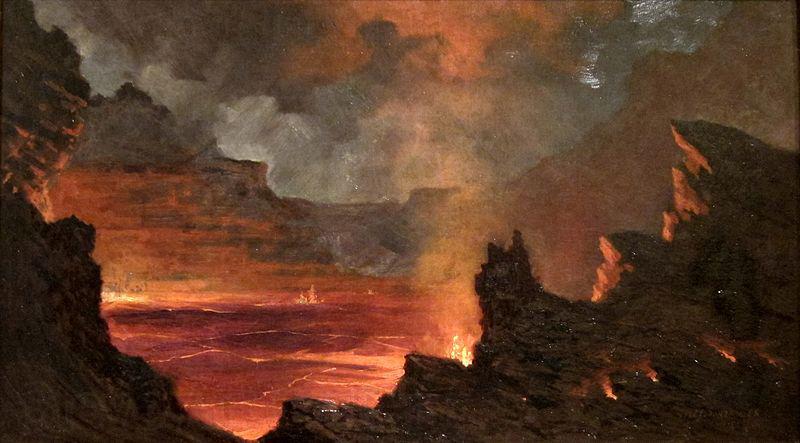 unknow artist Halema'uma'u Crater, Kilauea Volcano, Norge oil painting art